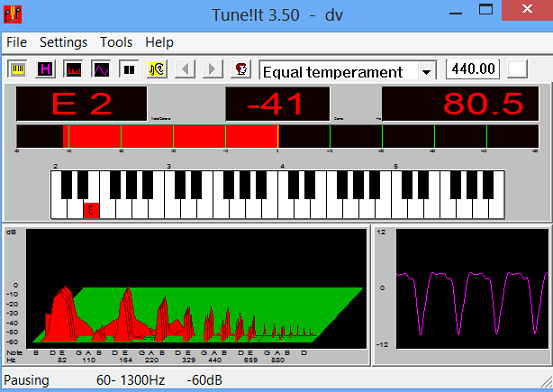 Spectrum and waveform display
